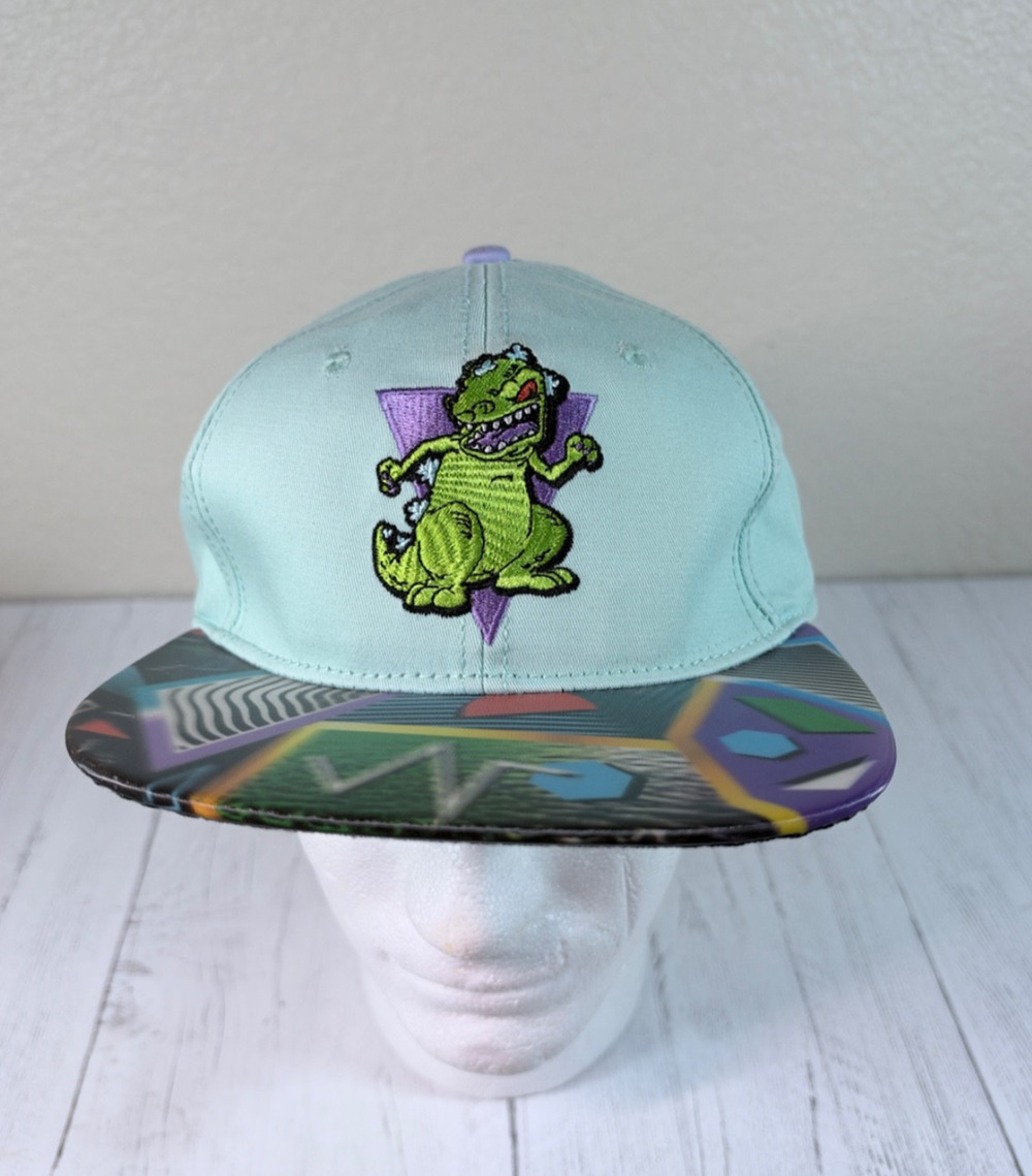 Reptar Rugrats Lenticular Hat Nickelodeon 2017 NEW Mint Green Purple Snapback